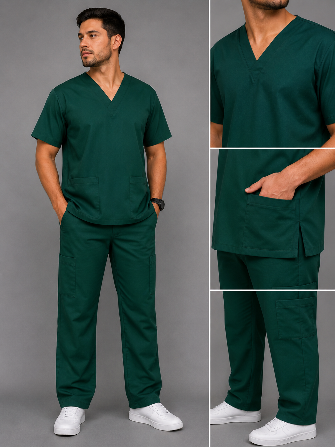 Uniforme verde botella Hombre imss Bienestar